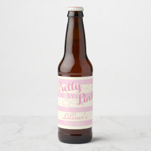 Hübsch im Rosa, Baby-Duschen-Wein-Aufkleber Bierflaschenetikett