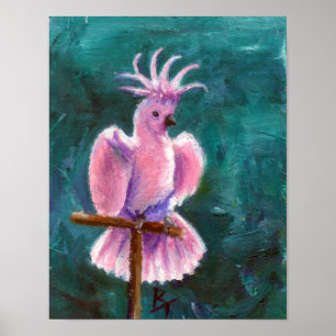 Hübsch im rosa Cockatoo-Plakat Poster