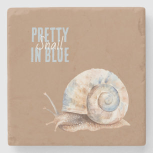 Hübsch in Blau Schnecke Steinuntersetzer