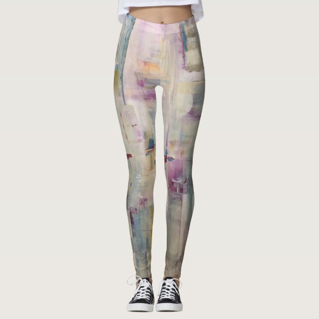 Hübsch in den rosa Leggings - helle Farben mit (Vorderseite)