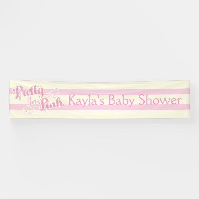 Hübsch in Pink Baby Dusche, Banner (Horizontal)