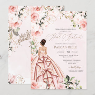 Hübsch in Pink Blush Rose 16 . Geburtstag Geburtst Einladung