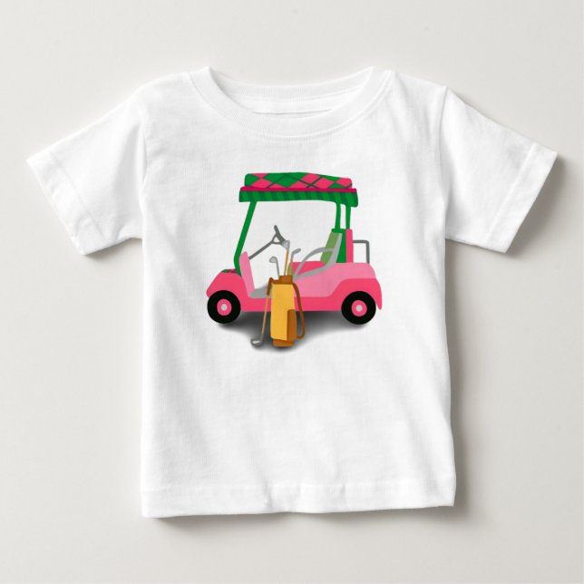 Hübsch in Pink Golf Cart T-Shirt (Vorderseite)