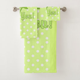 Hübsch in Polka Dots Collection Badetuch Set