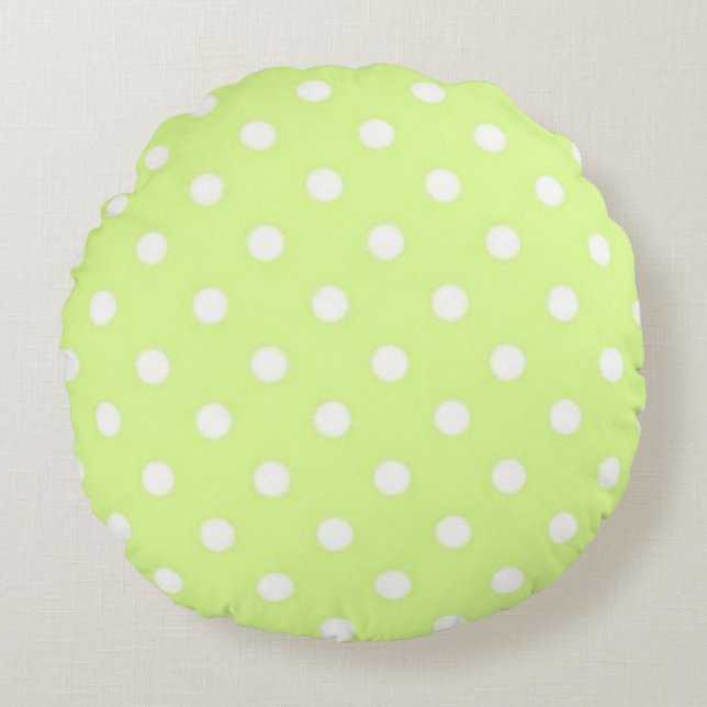 Hübsch in Polka Dots Collection Rundes Kissen (Vorderseite)