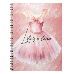 Hübsch in rosa Ballettkleid Notizblock