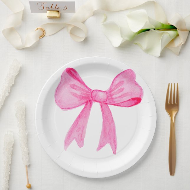 Hübsch in rosa Brautparty-Papierplatte Pappteller (Hochzeit)