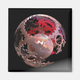 Hübsch in rosa Cogs Magnet