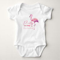 Hübsch in rosa Flamingo Babydusche Bodysuit