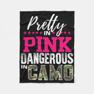 Hübsch in Rosa, gefährlich in Camouflage, Jagdmädc Fleecedecke