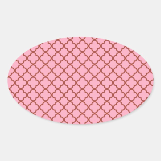 Hübsch in rosa Geschenke Mädchen Ovaler Aufkleber (Vorderseite)