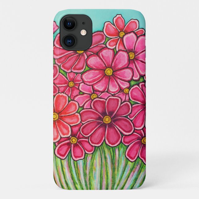 Hübsch in rosa Kosmos IPhone Fall Case-Mate iPhone Hülle (Rückseite)