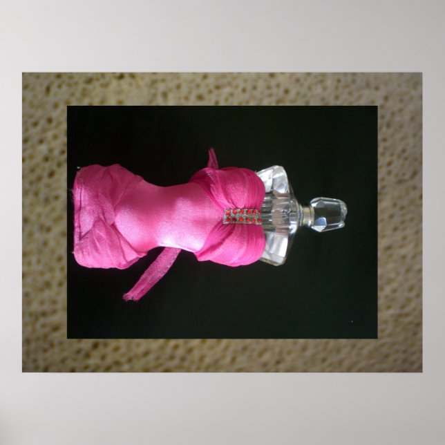 Hübsch in rosa Parfümflasche Poster (Vorne)