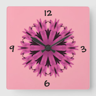 Hübsch in rosa quadratische wanduhr