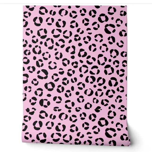 Hübsch in rosa Tierschrift Tapete (Abrollen)