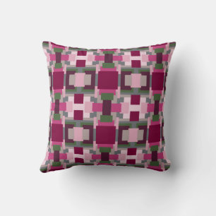 Hübsch in Rosa und Grün Farbbblock Kissen
