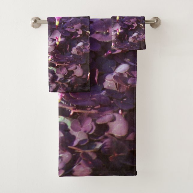 Hübsch in violetten Blumen Badhandtuch Set (Insitu)