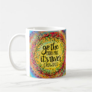 Hübsch Inspiriert gehen Sie die Extra Mile farbenf Kaffeetasse