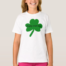 Hübsch Irish Lass Kleeblatt T - Shirt