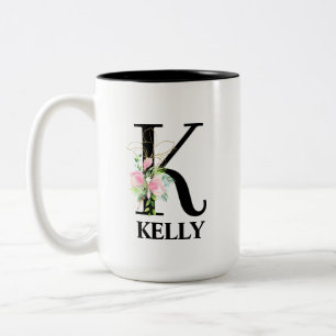 Hübsch K Mit Monogramm Initial Alphabet Zweifarbige Tasse