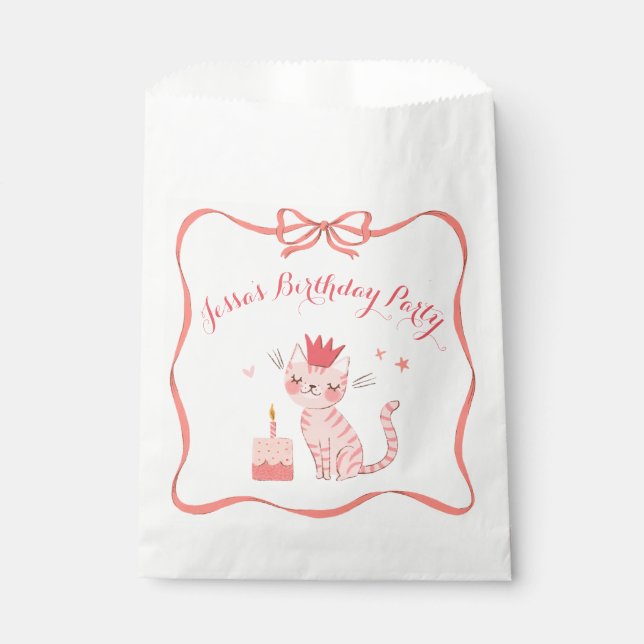 Hübsch Kitty Birthday Geschenktütchen (Vorderseite)