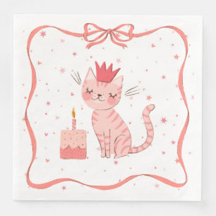 Hübsch Kitty Birthday Serviette