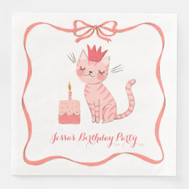 Hübsch Kitty Birthday Serviette