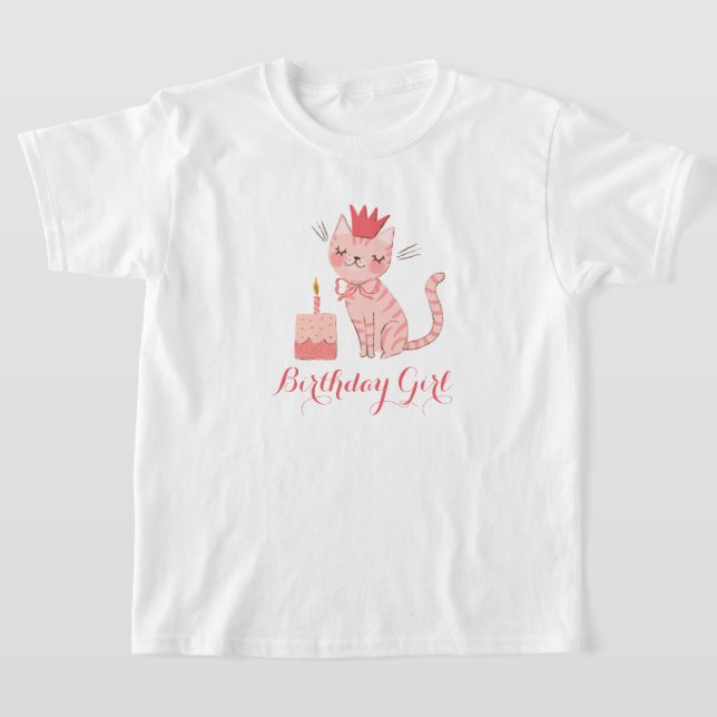 Hübsch Kitty Birthday T-Shirt (Ablage )
