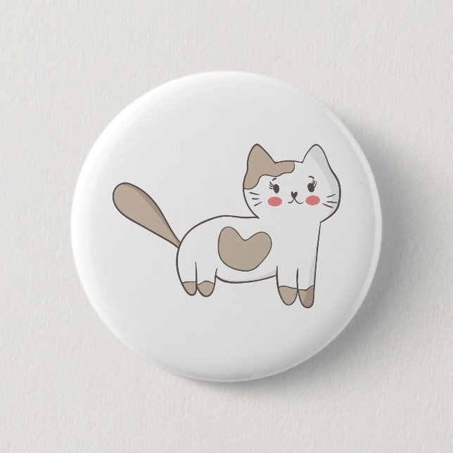 Hübsch Kitty Button (Vorderseite)