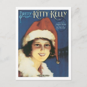 Hübsch Kitty Kelly Vintag Songbook Cover Postkarte