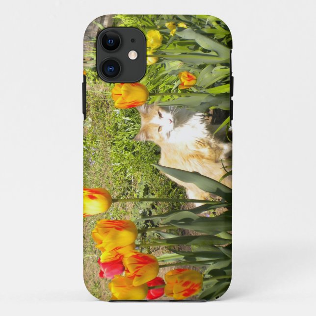 Hübsch Kitty N The Tulip Garden iPhone 5 Case (Rückseite)