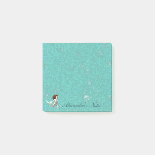 Hübsch Koi Mermaid schwimmen unter Wasser Post-it Klebezettel