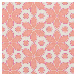 Hübsch Lachs rosa Blume & Dots Muster Stoff