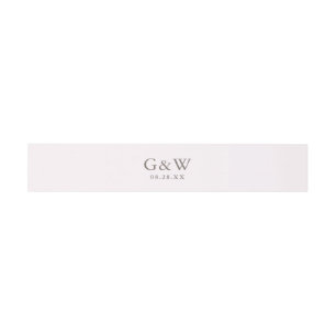 Hübsch Light Magenta Pink Monogram Wedding Einladungsbanderole
