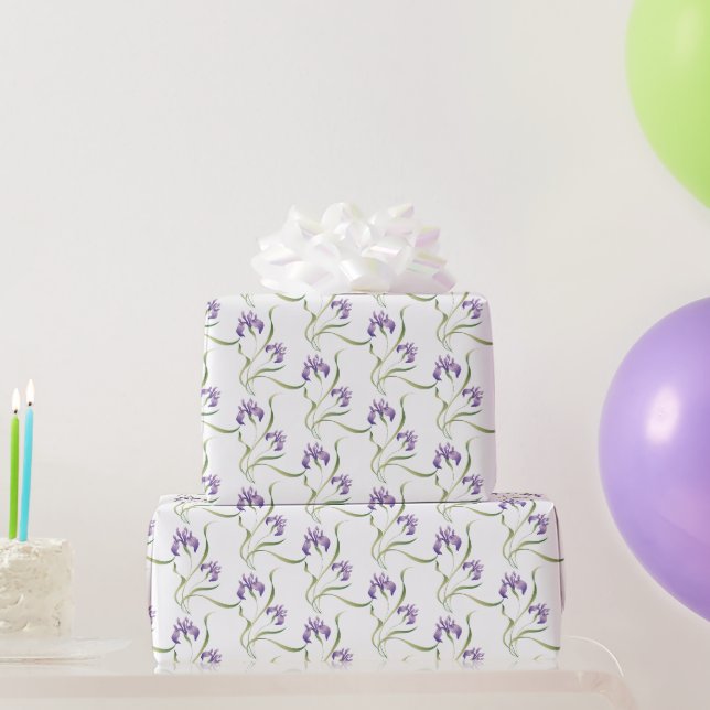 Hübsch Lila Iris Geschenkpapier (Partygeschenke)