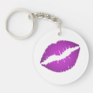 Hübsch Lila Ombre Lipstick Pout Kiss Schlüsselanhänger