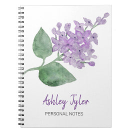 Hübsch Lilac floral mädchenhaft niedlich personali Notizblock