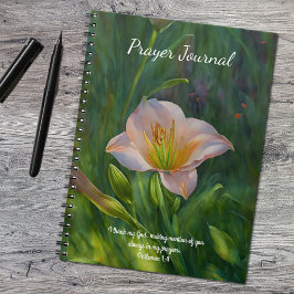 Hübsch Lily Blume Art Prayer Journal Notizblock