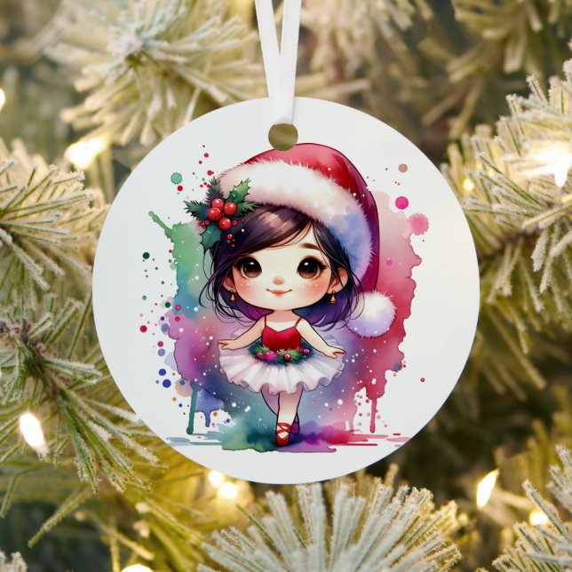 Hübsch Little Ballerina Personalisierte Weihnachte Ornament Aus Metall (InSitu)