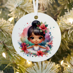 Hübsch Little Ballerina Personalisierte Weihnachte Ornament Aus Metall