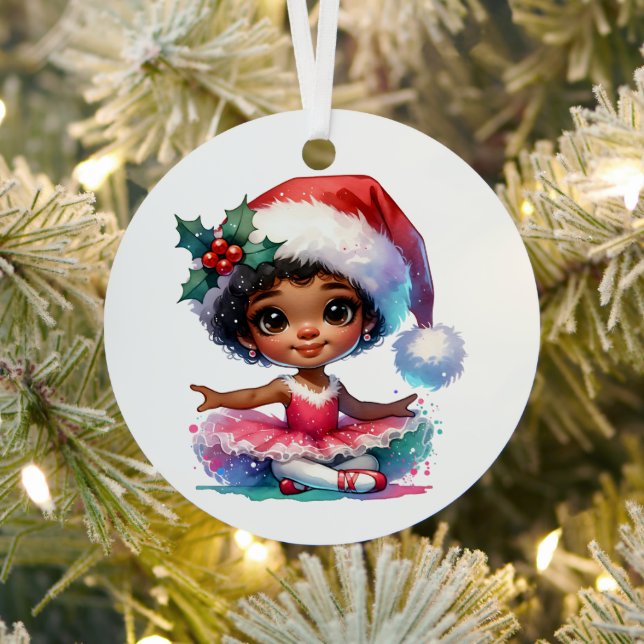 Hübsch Little Ballerina Personalisierte Weihnachte Ornament Aus Metall (InSitu)