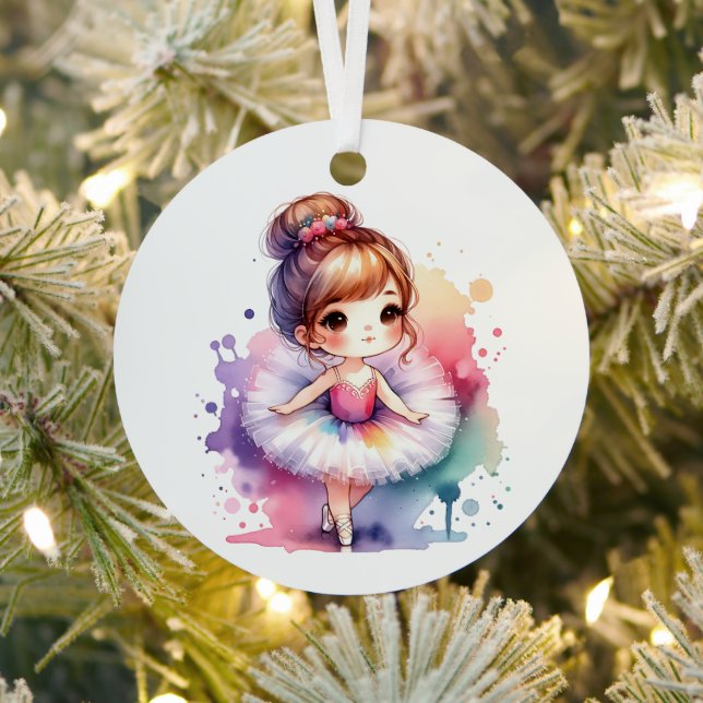Hübsch Little Ballerina Personalisierte Weihnachte Ornament Aus Metall (InSitu)