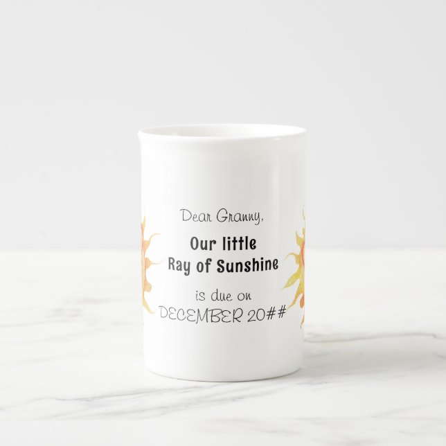 Hübsch Little Ray Sunshine Sun Niedlich Personalis Prozellantasse (Vorderseite)
