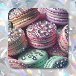 Hübsch Macaron Bling Quadratischer Aufkleber