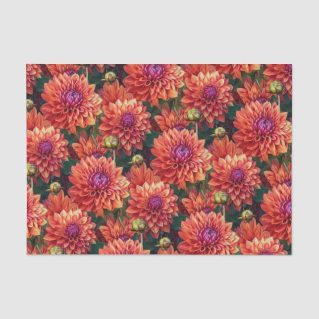 Hübsch Mums Floral Seidenpapier (Vorderseite)