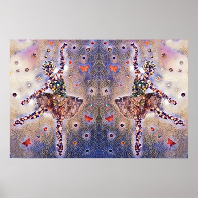 Hübsch Niedliche Lila Tänzerin Poster (Vorne)