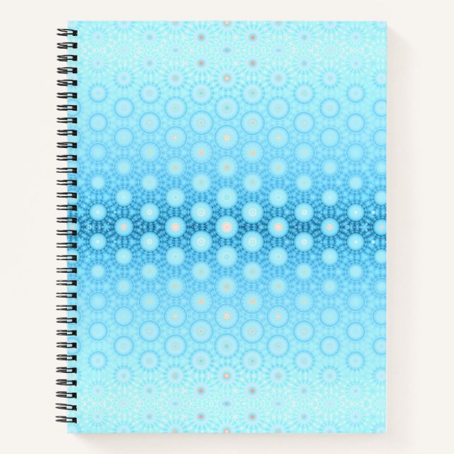 Hübsch Ombre Blau und Peach Geometric Notizbuch (Vorderseite)