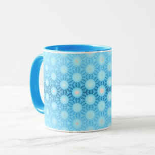 Hübsch Ombre Blau und Peach Geometric Tasse