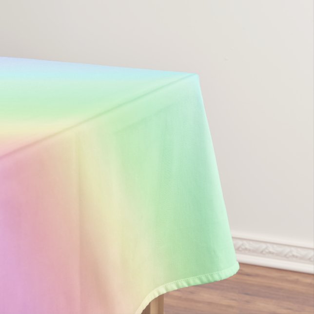 Hübsch Ombre Gradient Pastel Rainbow Tischdecke (Beispiel)