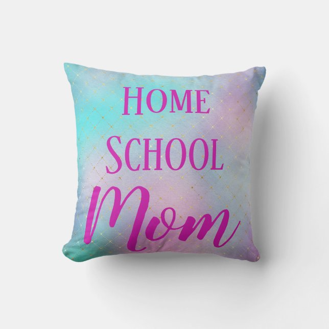 Hübsch Ombre Homeschool Mama Kissen (Vorderseite)